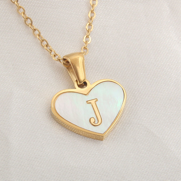 26 Letter Heart-shaped Necklace