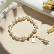 Natural Zircon Pearl Bracelet