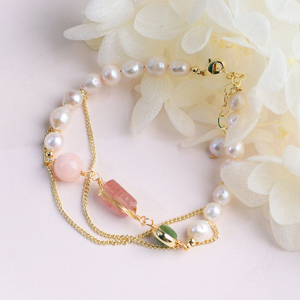 Women's Pearl Crystal Bracelet