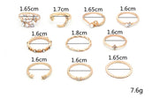 Fashion Star Moon 10-Piece Ring