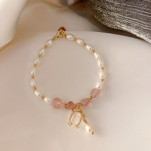 Flourishing Peach Blossom Pearl Bracelet