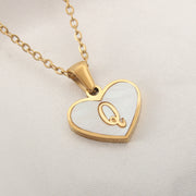 26 Letter Heart-shaped Necklace