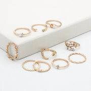 Fashion Star Moon 10-Piece Ring