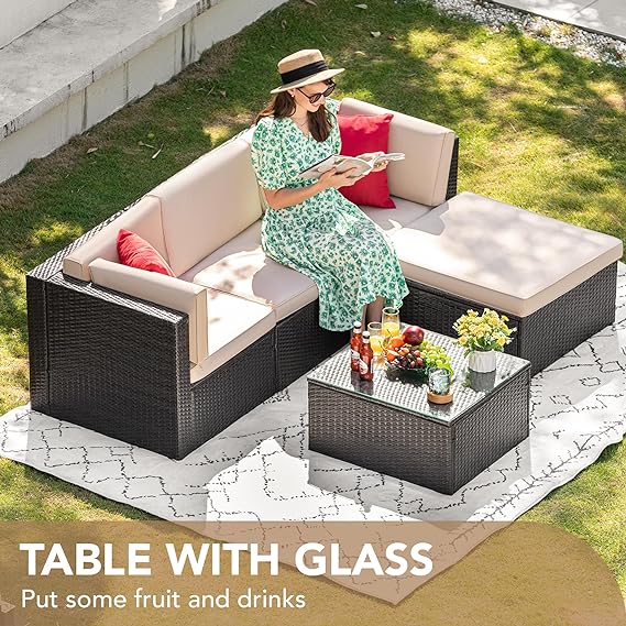 5 Pieces Patio Furniture Sets