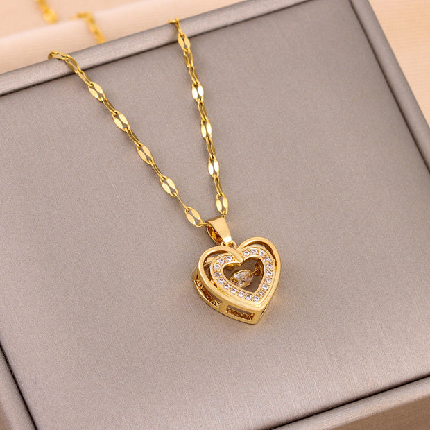 Gift Double-layer Smart Love Pendant