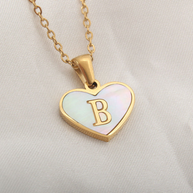 26 Letter Heart-shaped Necklace