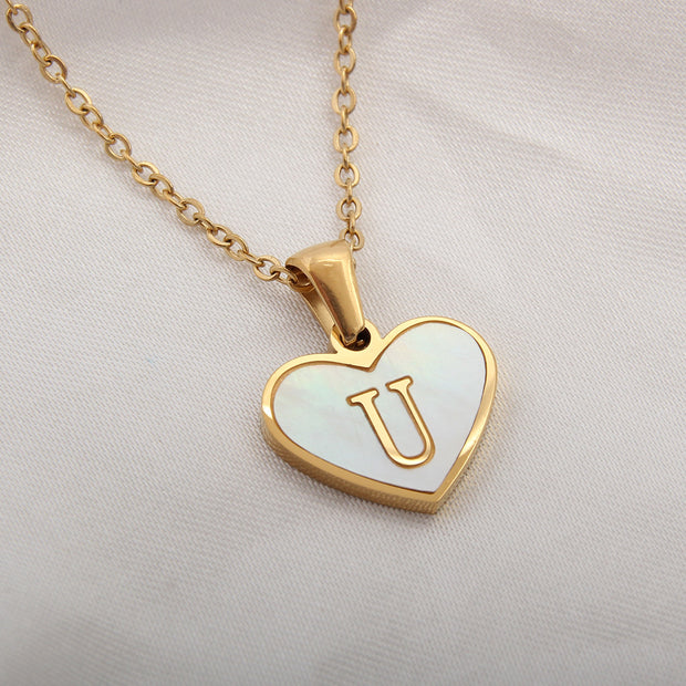 26 Letter Heart-shaped Necklace