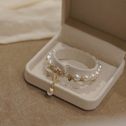 Natural Zircon Pearl Bracelet